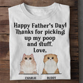 Bonne fête des pères au meilleur papa de tous les temps - chat personnalisé T-shirt unisexe personnalisé - fête des pères, cadeau pour les propriétaires d'animaux, les amoureux des animaux